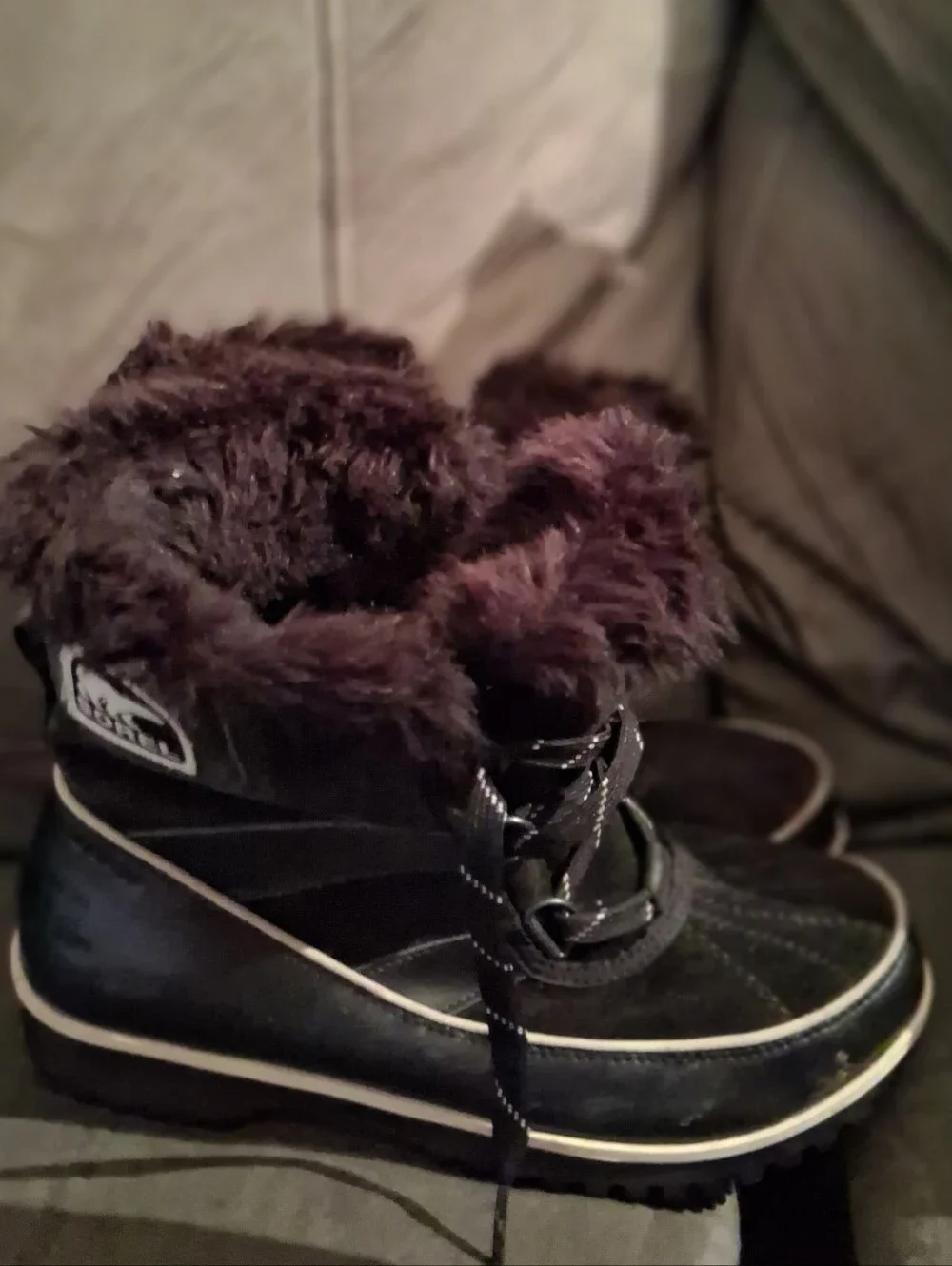 Sorel Caribou Buff Waterproof WOMENS 9 Winter Boots NL2089-010 Waterproof Black