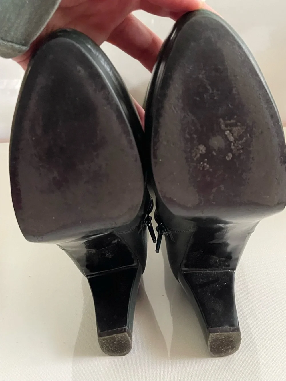 Nine West Tall Leather Boots Dark Green Sz 9.5M EUC Boho Fall Festival
