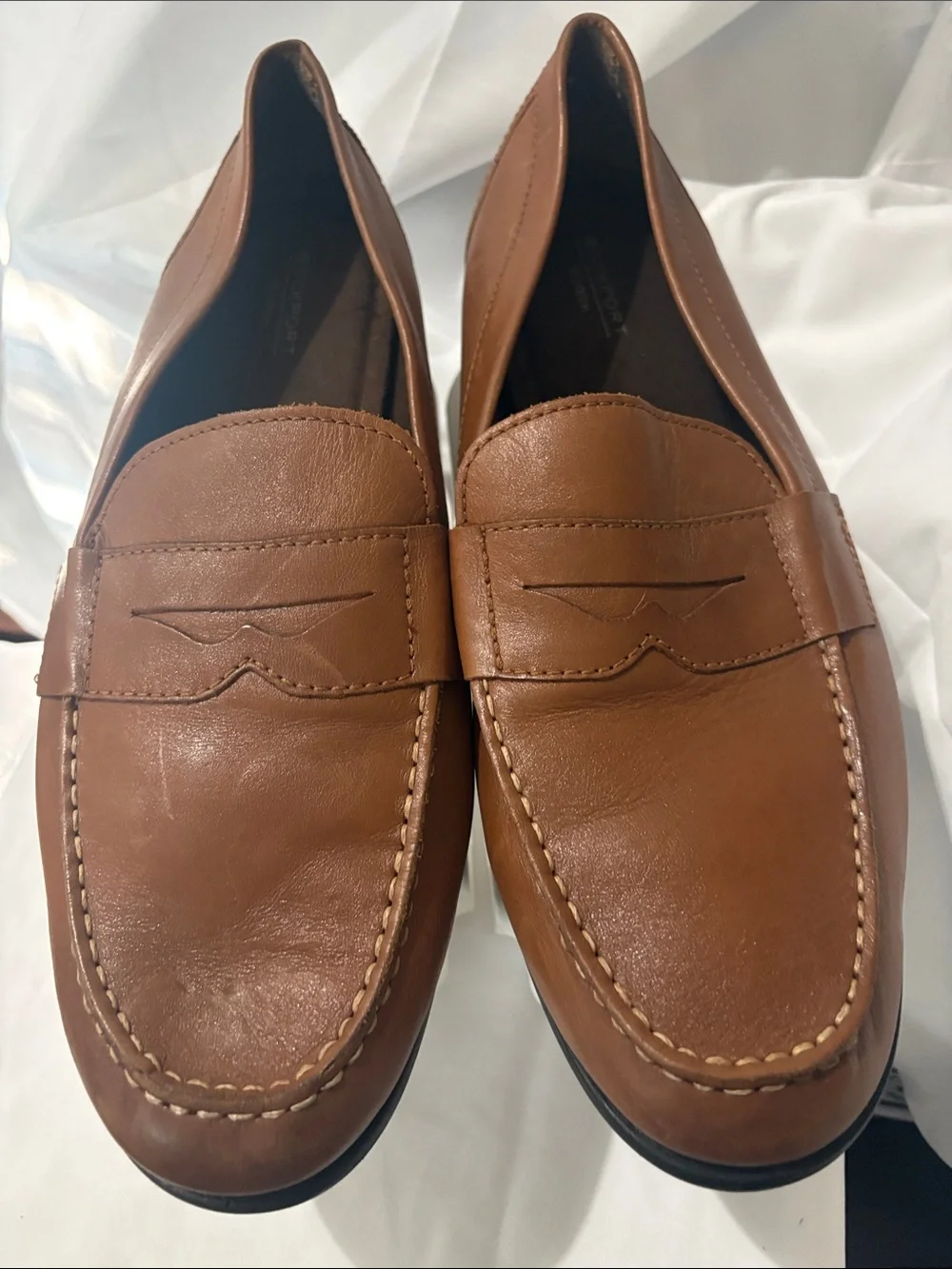 Rockport Men's Tan Leather Penny Loafers