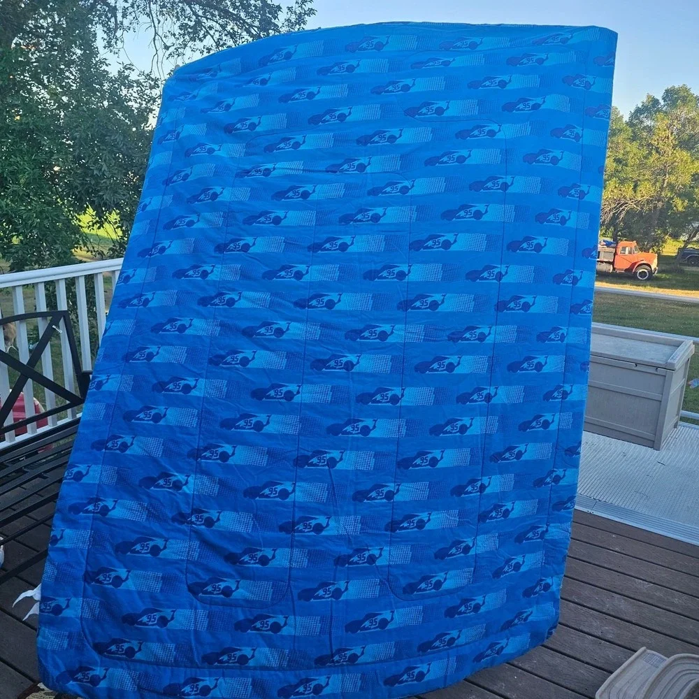 Vintage Y2K Early 2000s Disney Pixar Cars Lightning McQueen Comforter Twin Blue