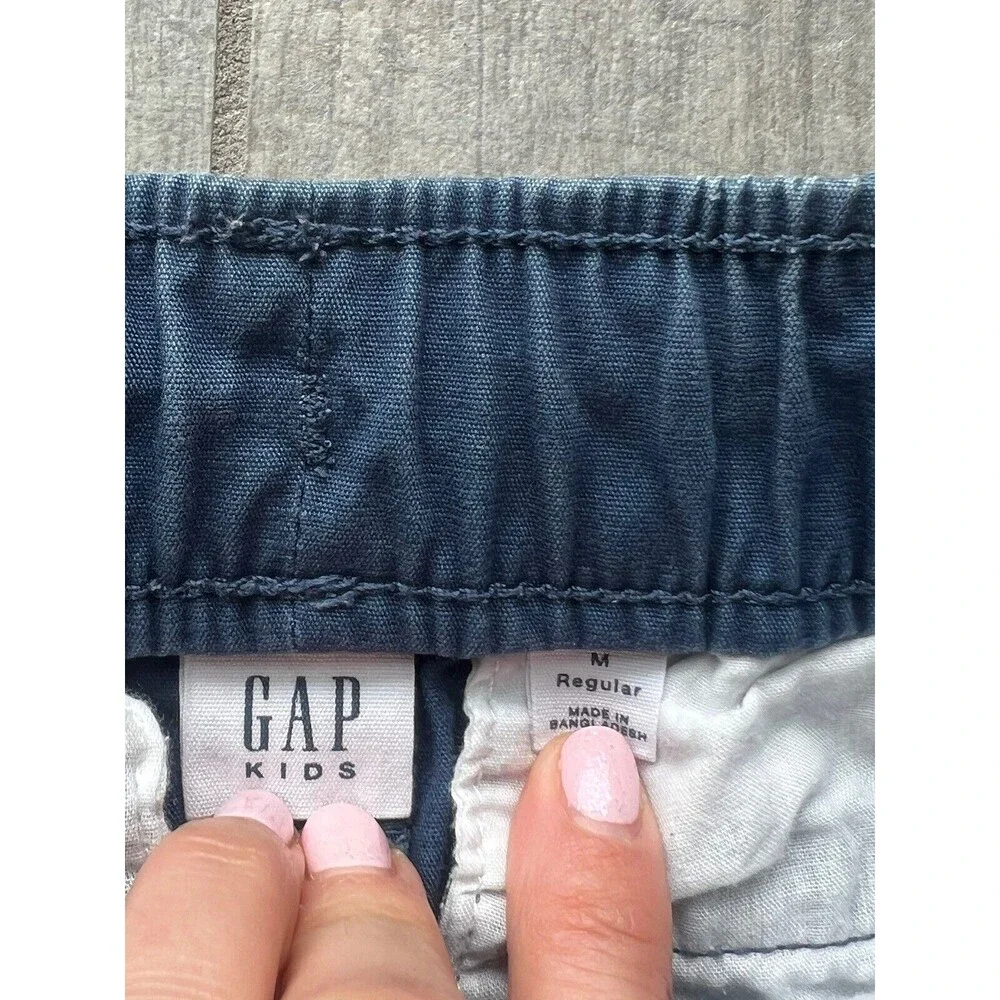 GAP Kids Drawstring Cargo  Pull-On Short Cotton Navy Blue Boys M Regular 8-9