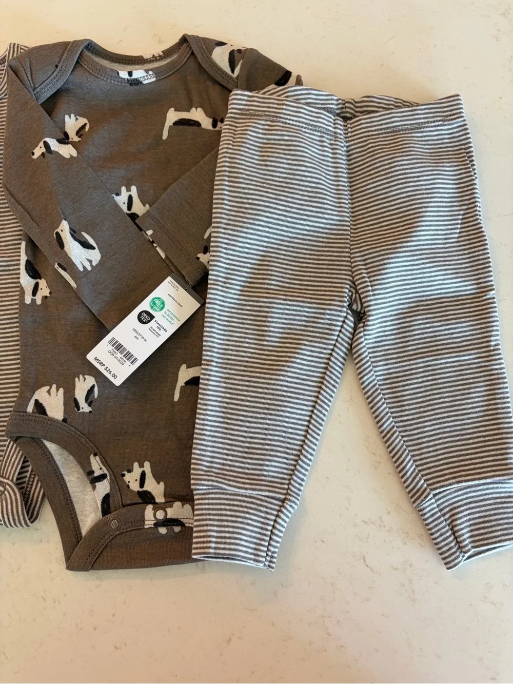 Carter’s Three-Piece Set with Dog Print Onesie