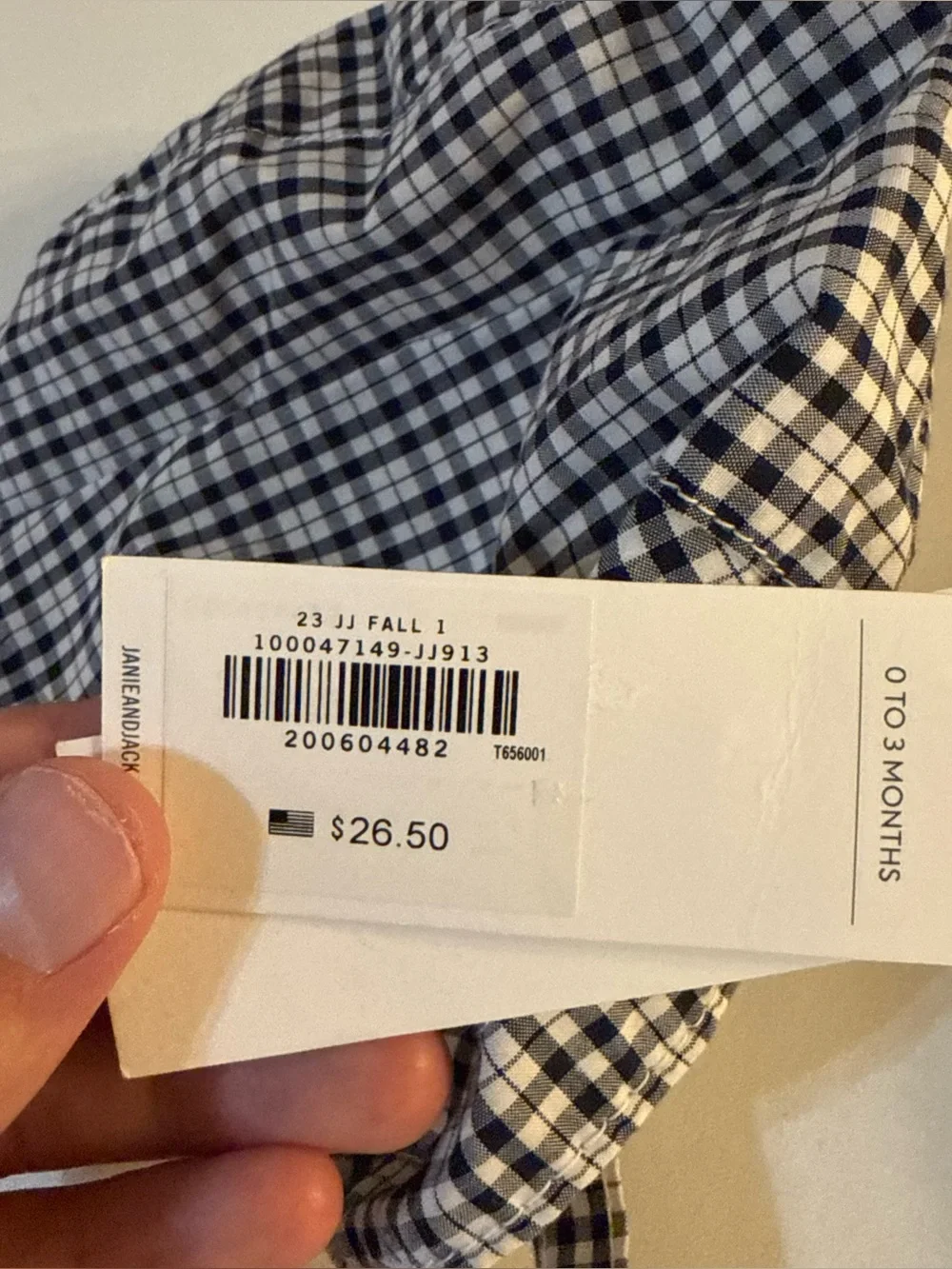 NWT Janie & Jack Gingham Newsboy Cap