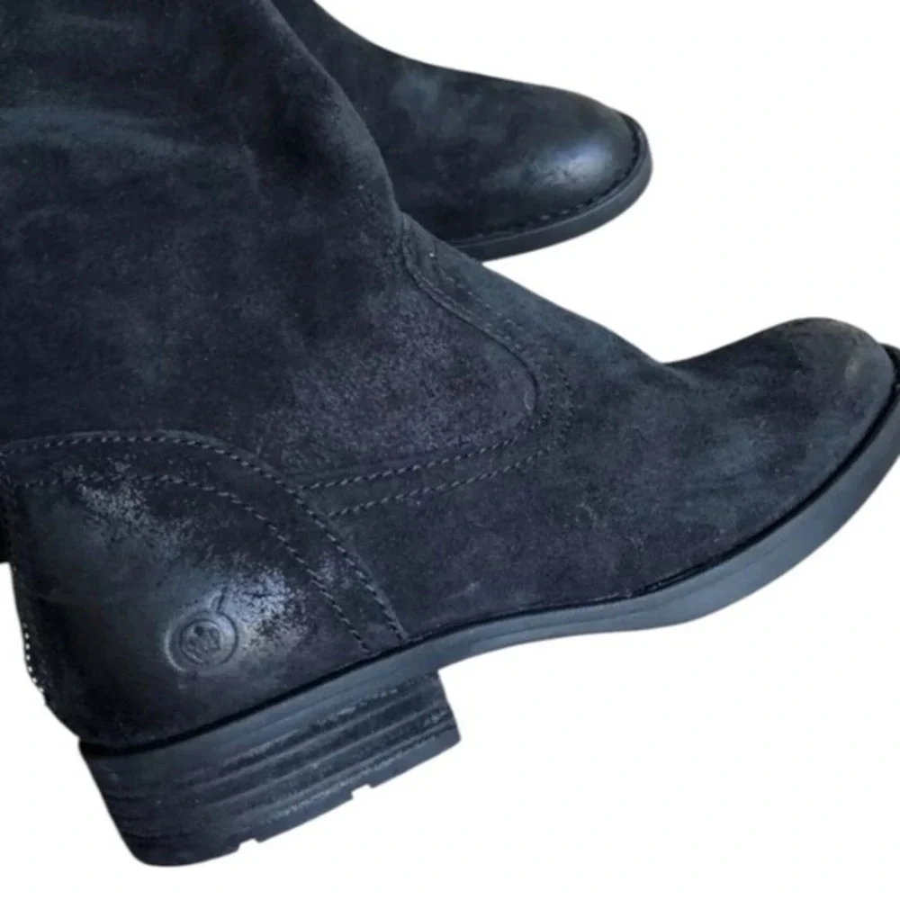 Born Women's Black SUede Borman TALL Knee boots size 5.5‎ NEW
