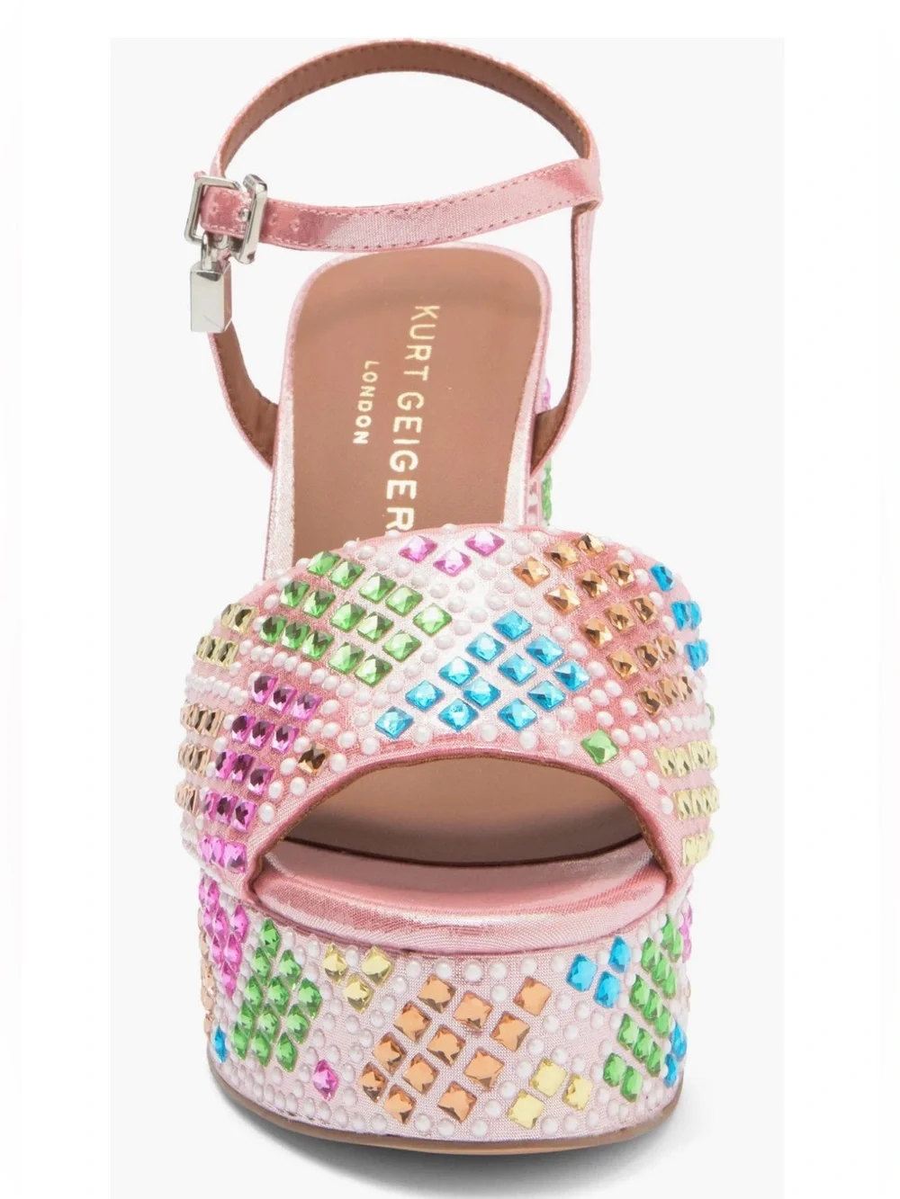 NIB Kurt Geiger Women’s Brixton Crystal Embellished Platform Sandals