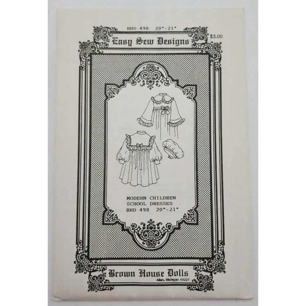 Easy Sew Designs School Dresses Doll Clothes Pattern 20