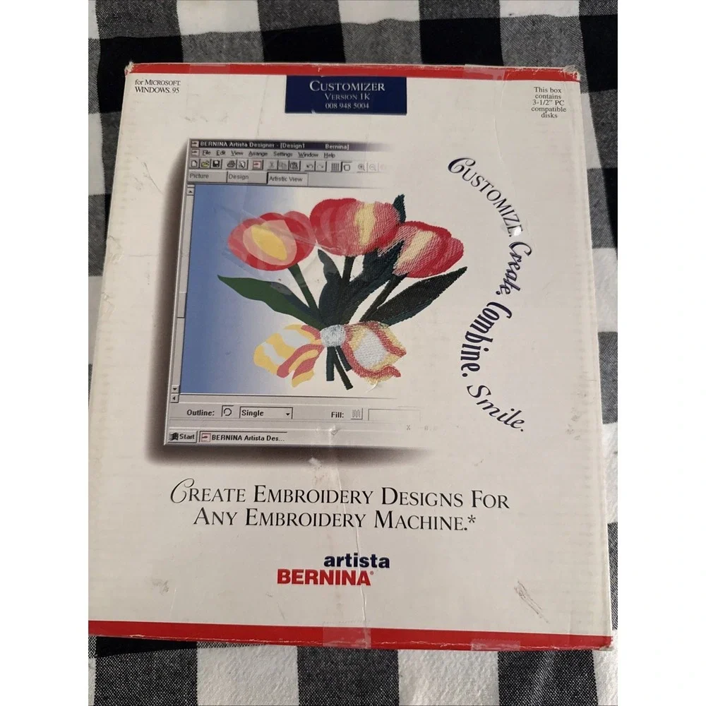Bernina Artista Embroidery Software Kit‎ Microsoft 95 Customizer Version 1 K