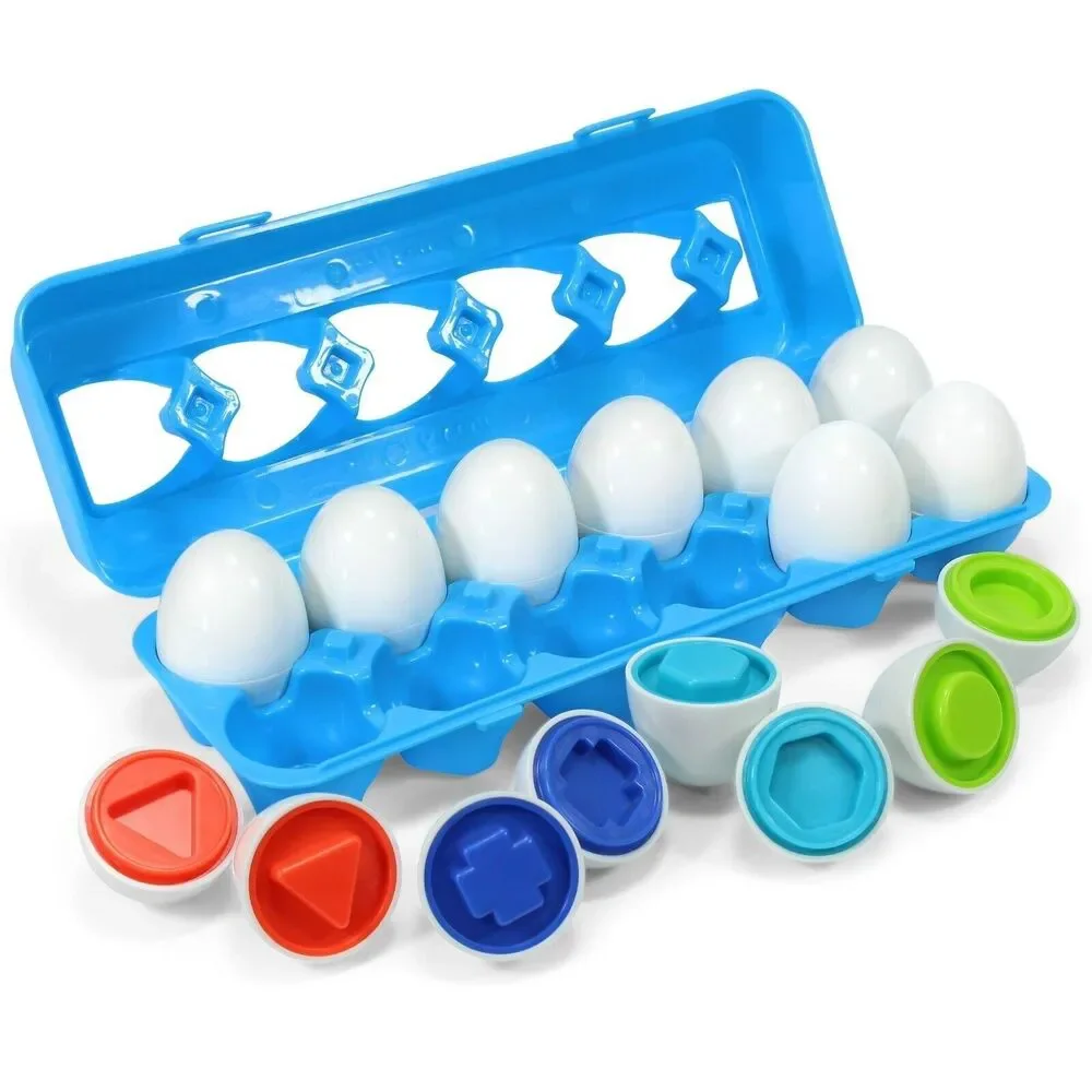 Sorting & Matching Educational Egg Toy Montessori Learning Baby Toddler Play