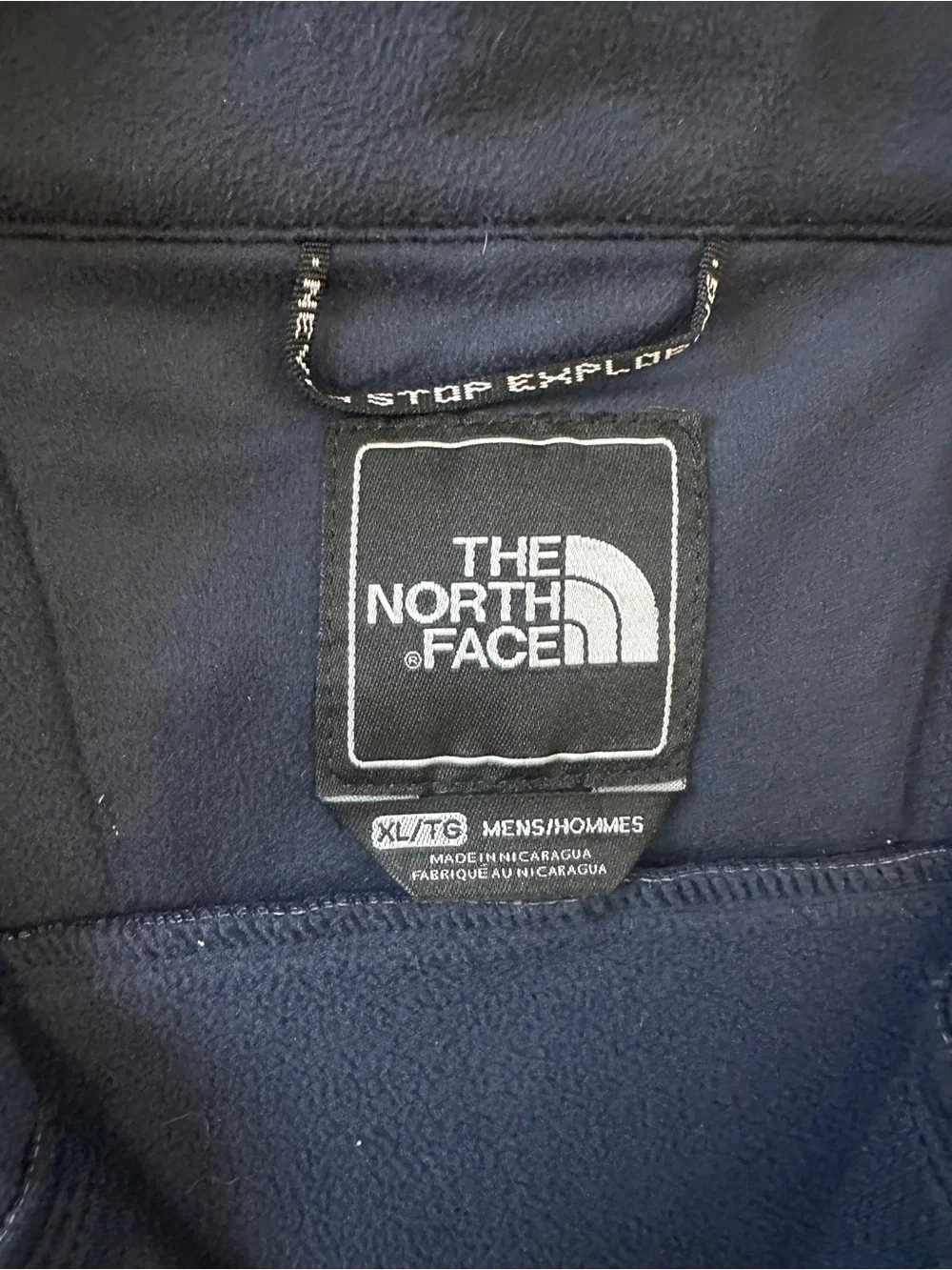The North Face Men’s Two-Tone Navy and Light Blue Softshell Jacket