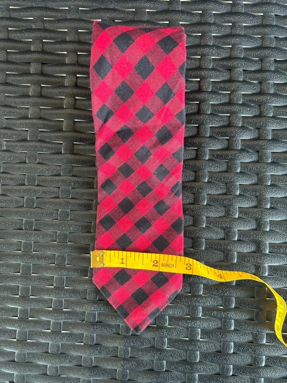 The Children PLACE Red Black Plaid Check Necktie Classic Preppy Boys Dress Tie