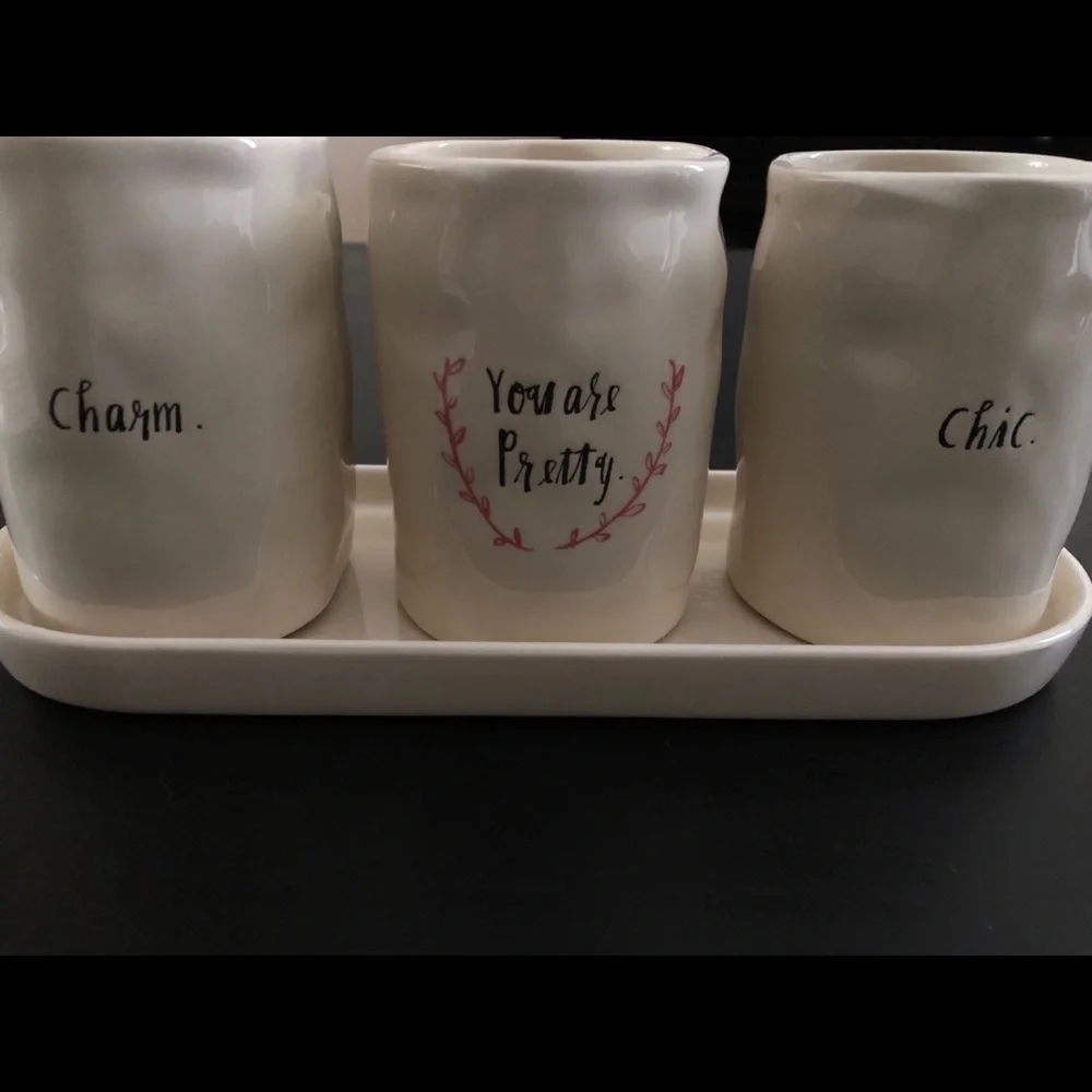 Rae Dunn Charm‎ You Are Pretty Makeup Brush Holder