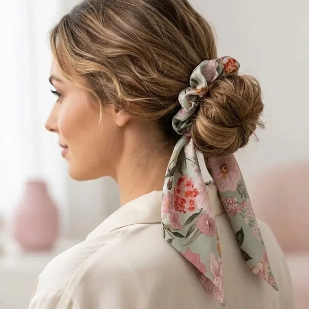Boho floral scrunchie K71