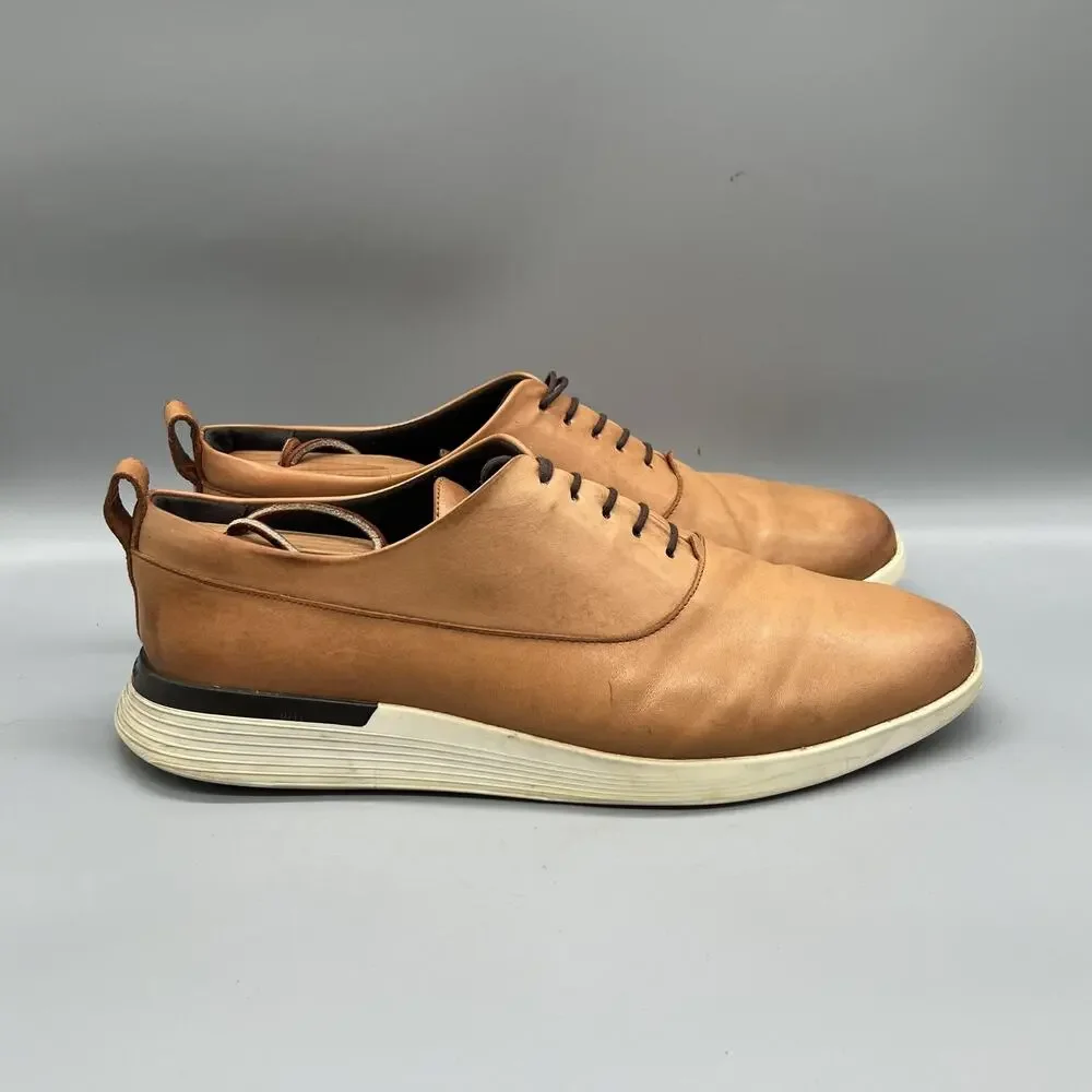 Wolf & Shepherd Shoes Mens 11 Brown Leather Low Top Casual Sneakers Comfort