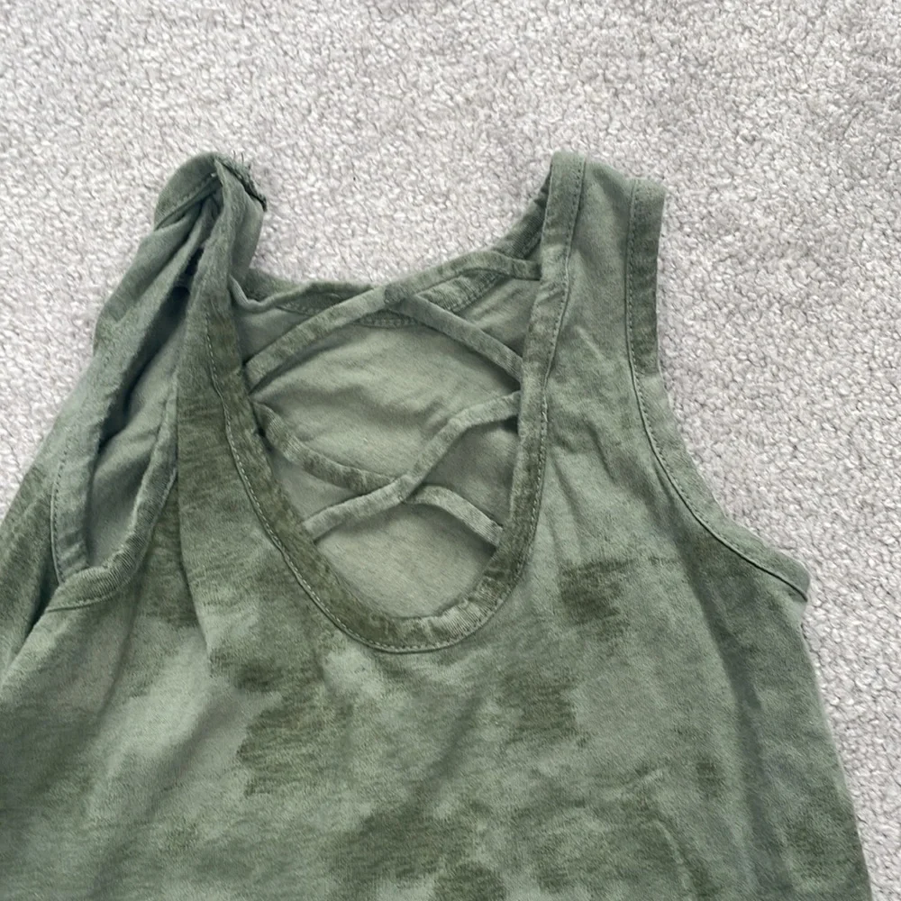 Girls Green Old Navy Camo Print Sleeveless Dress Size Small 6-7