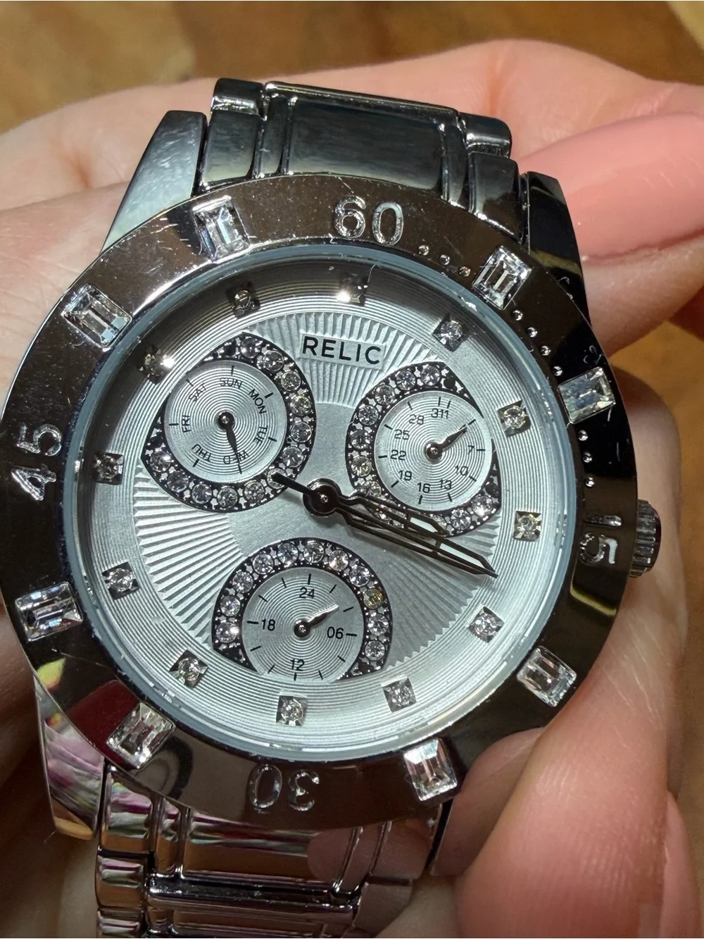 Relic By Fossil 2010s Office‎ Siren Stainless Steel Beth 34mm Watch (VGUC)