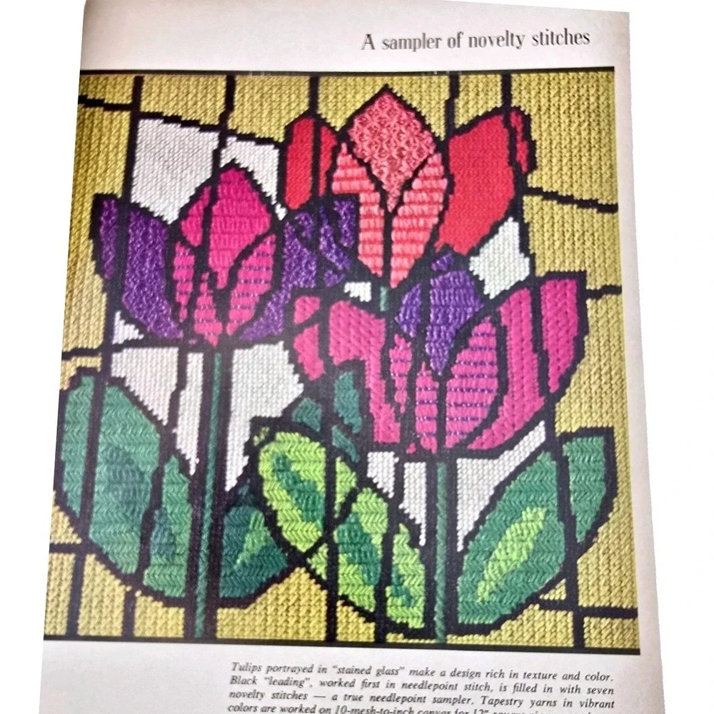 Vtg 1971 McCall's Needlepoint Book 2 Instructions & Patterns for Beginners‎