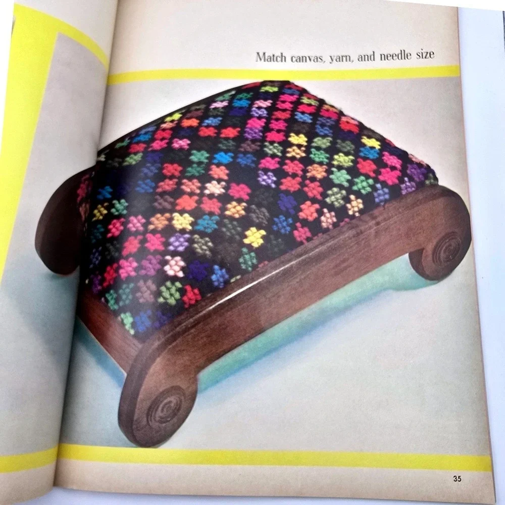 Vtg 1971 McCall's Needlepoint Book 2 Instructions & Patterns for Beginners‎