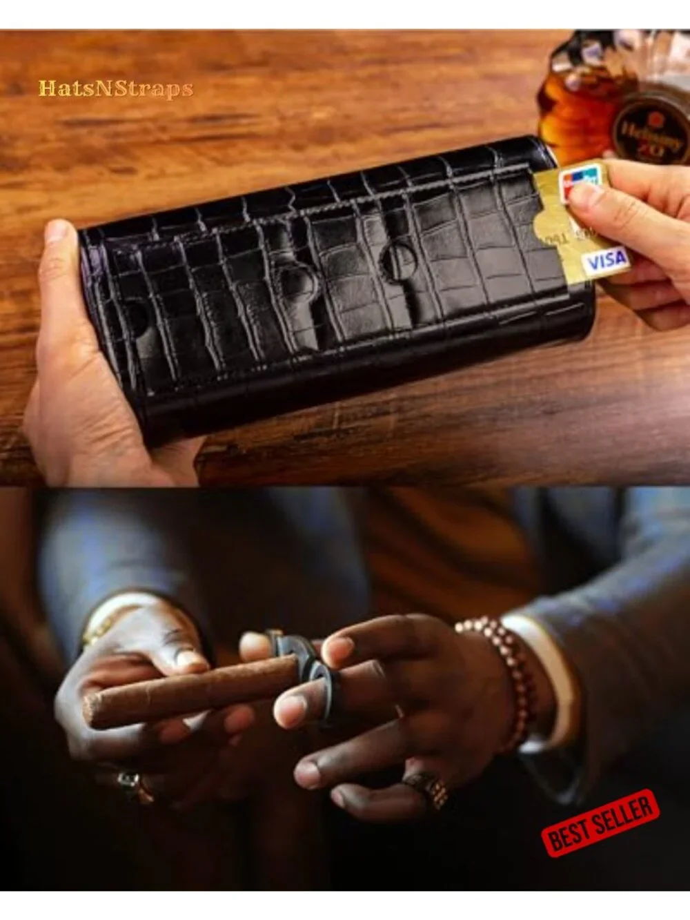 3 Watch Travel Case - Leather Watch Organizer for Men - Handmade Portable Watch