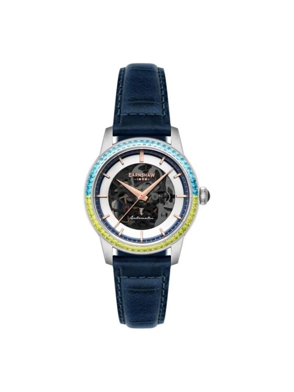 NWT Thomas Earnshaw Glory Automatic Blue Dial Men's Watch