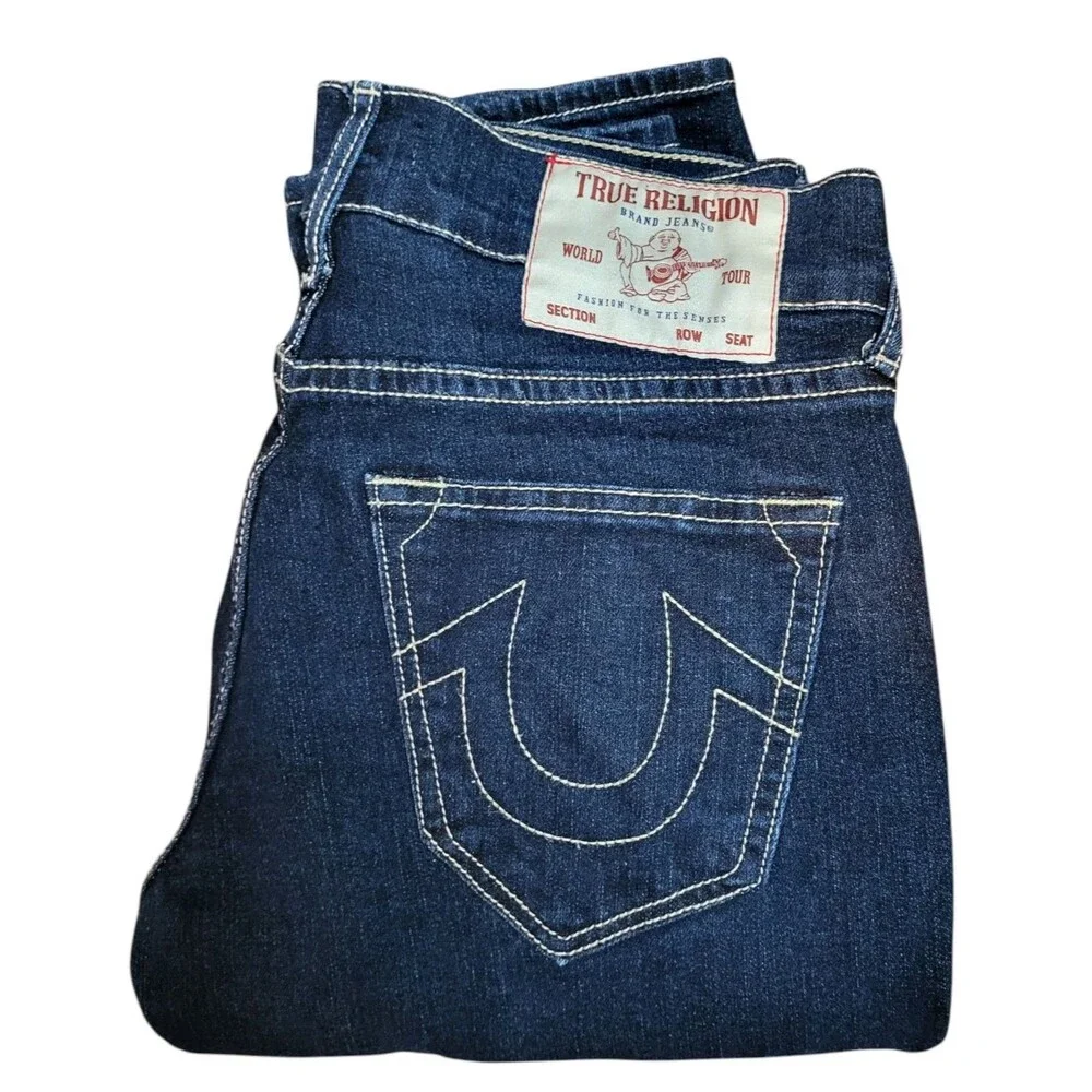 True Religion Jeans Mens 28 Geno NS Slim Dark Wash 28x31