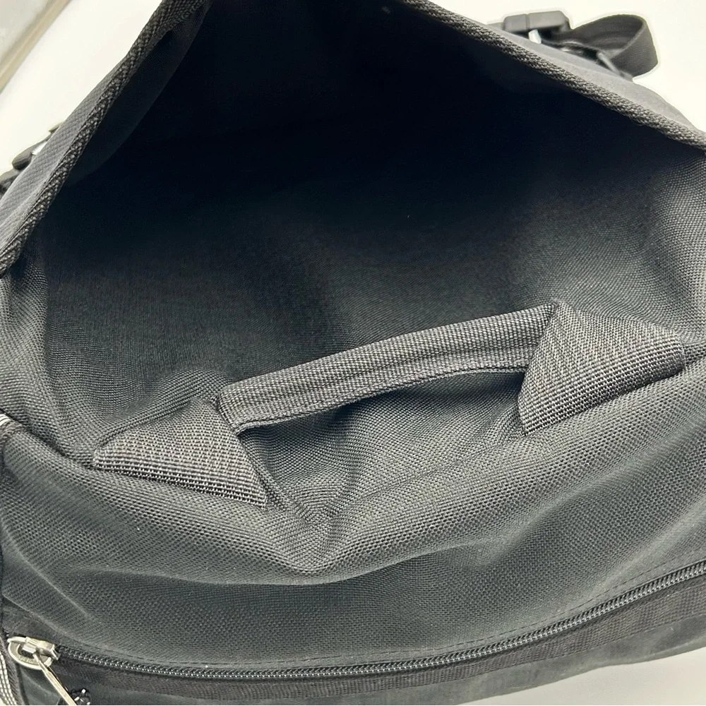 Vtg LL Bean Laptop Travel‎ Bag 12 x 15 Inch Canvas Zip Crossbody Strap Black