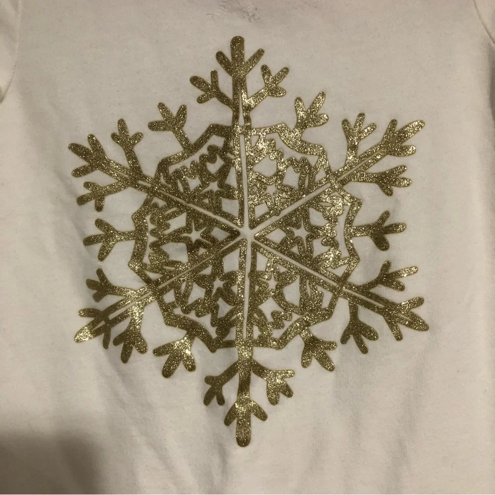 Oshkosh B’gosh holiday gold snowflake sweatshirt girls size 8 FINAL PRICE‎