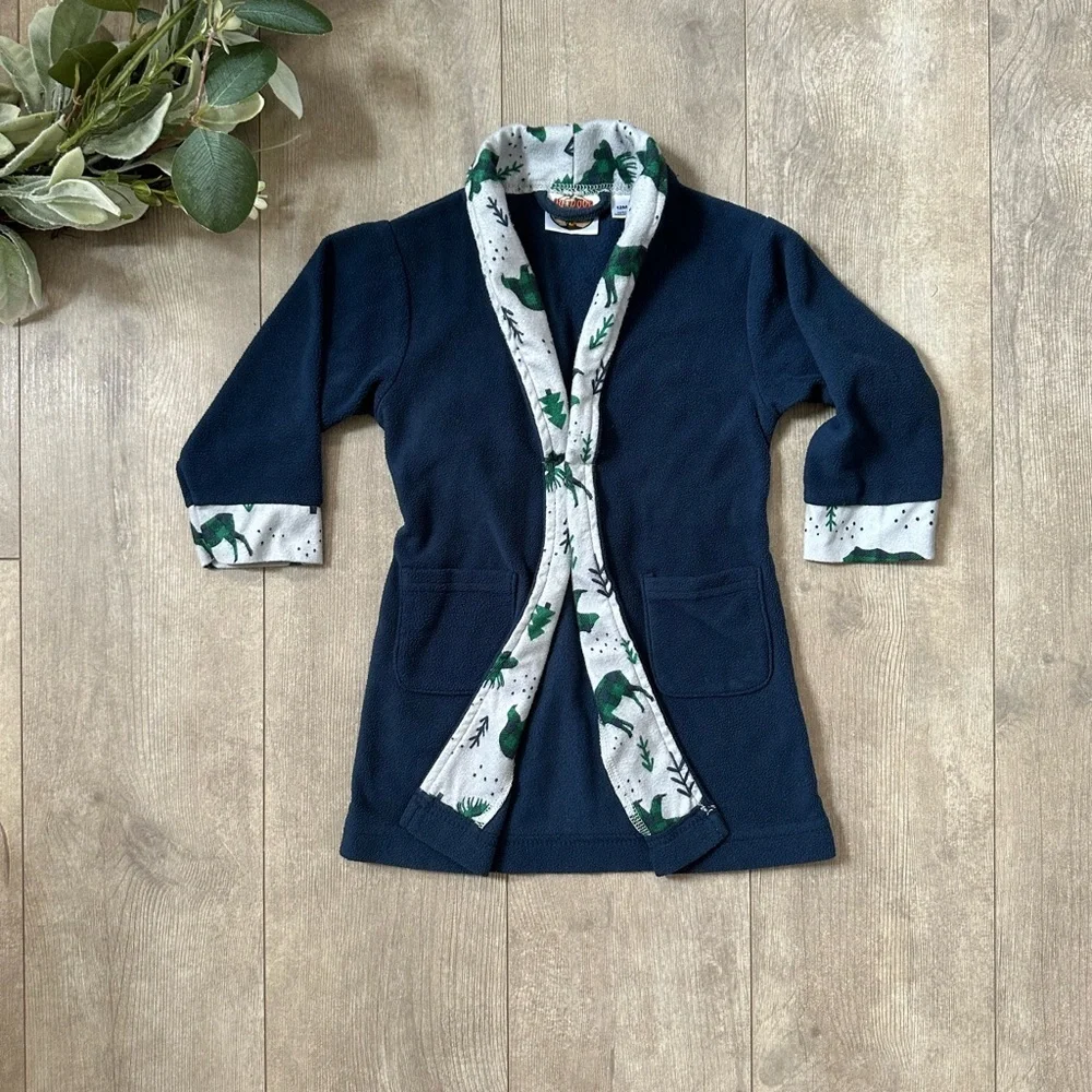 Vintage Bass Pro Shops Baby Boy Rustic Forest Animal Cozy Robe Like New