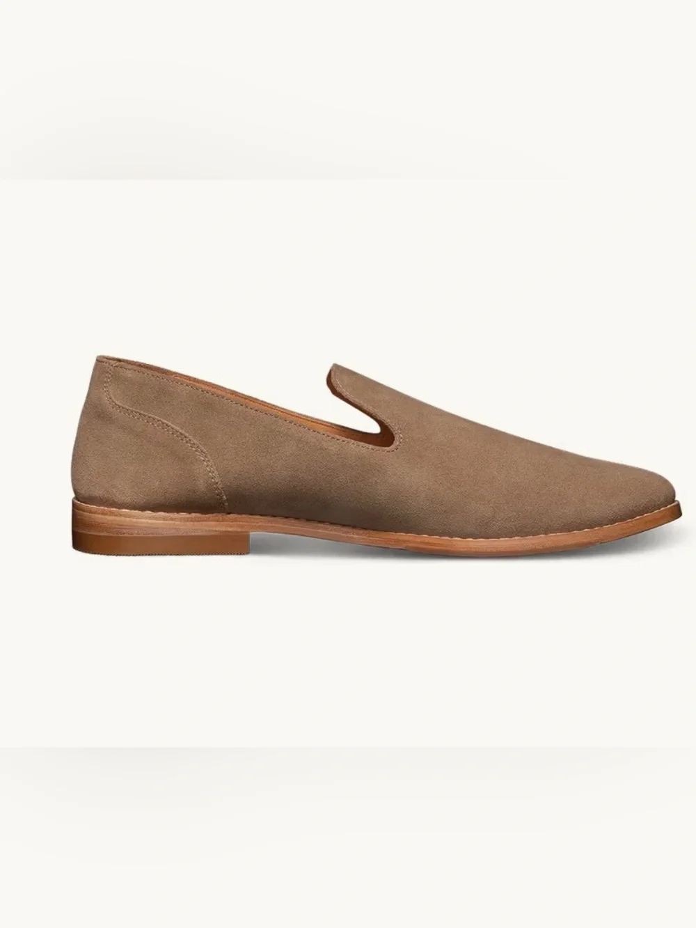 Tecovas Men’s Suede Loafers Sand Beige Leather Slip On Shoes Size 8.5 D