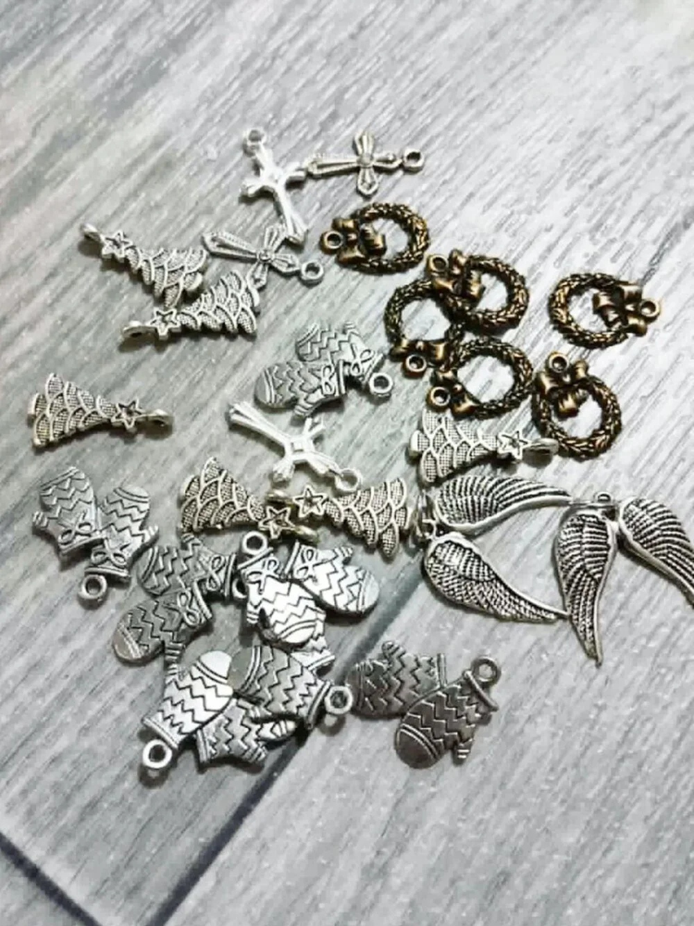 N/A silver charms 6mm