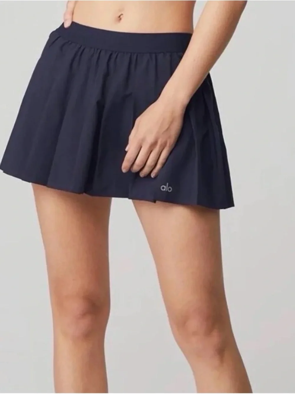 Alo Yoga Varsity Tennis Skirt Navy Meduim