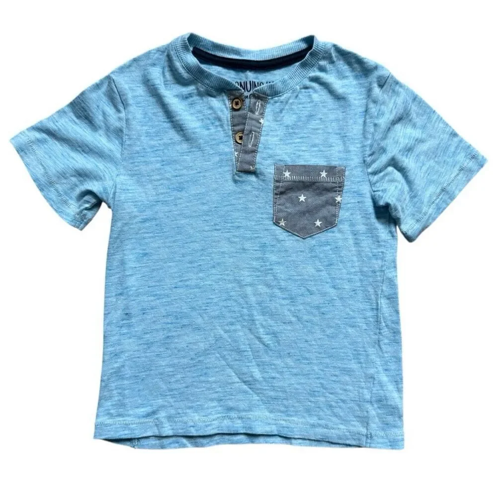 Toddler Boys Genuine Kids by OshKosh Star Pocket Heathered Tee Shirt - Sz 5T