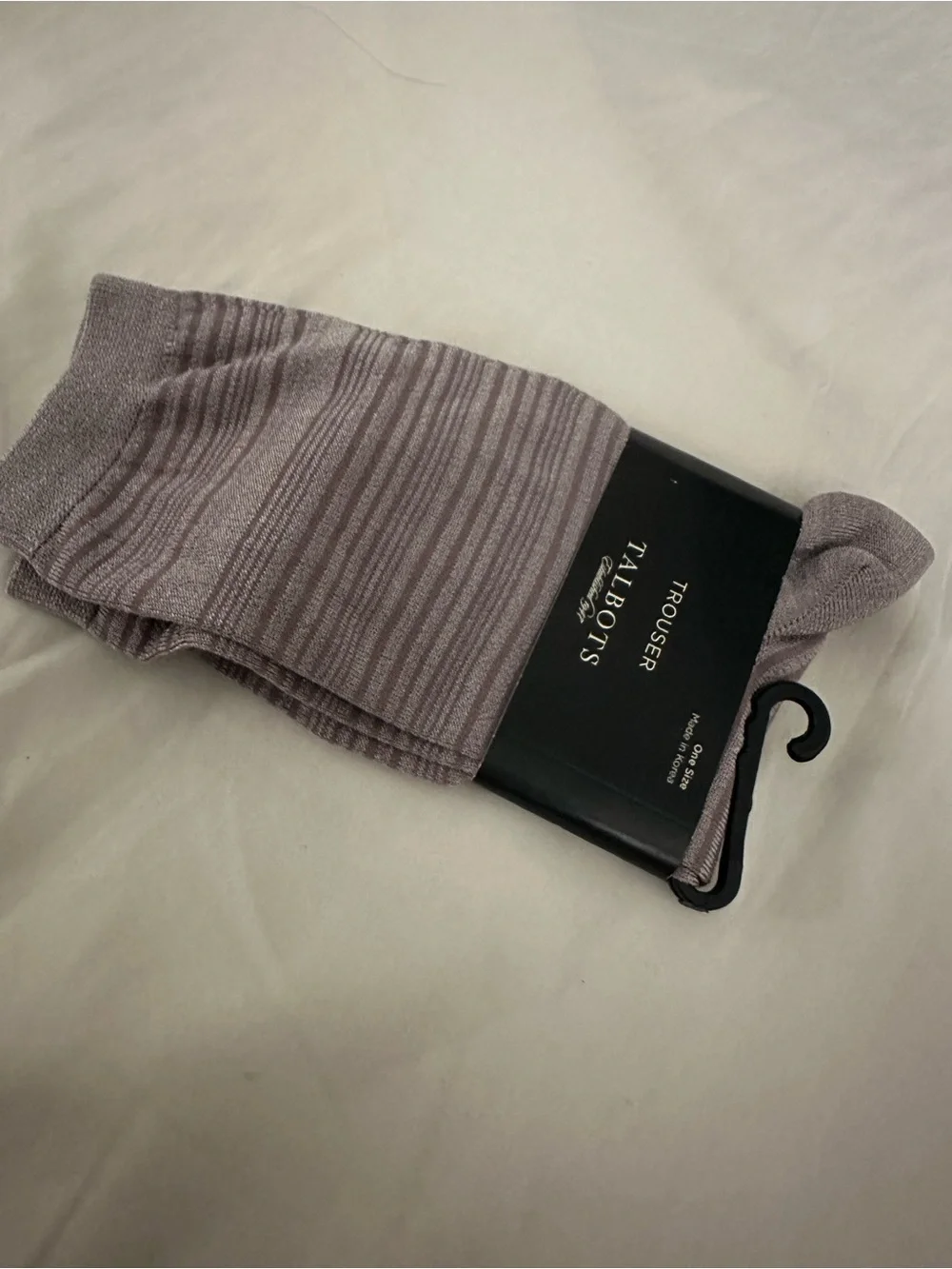 Striped Dress Socks - Light Mauve.  Goes with everything.  Perfect for winter.