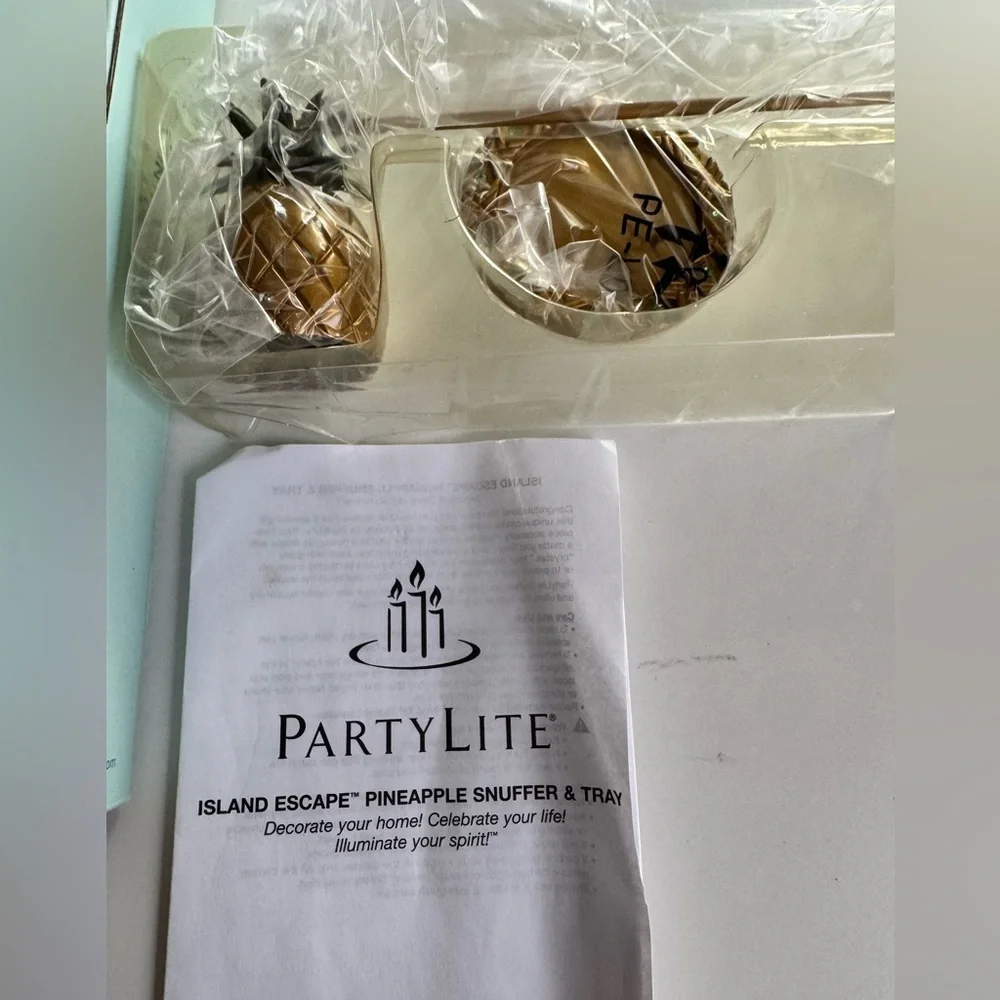 PartyLite Gold Candle Holder with Box