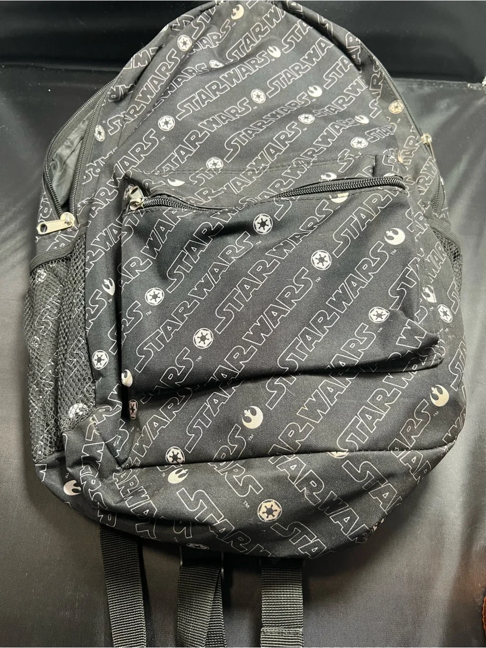 Disney Parks Star Wars All-Over Logo Print Backpack Travel School Book Bag