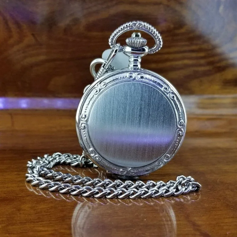 New Old Stock COLIBRI Silver Easy Read Pocket Watch