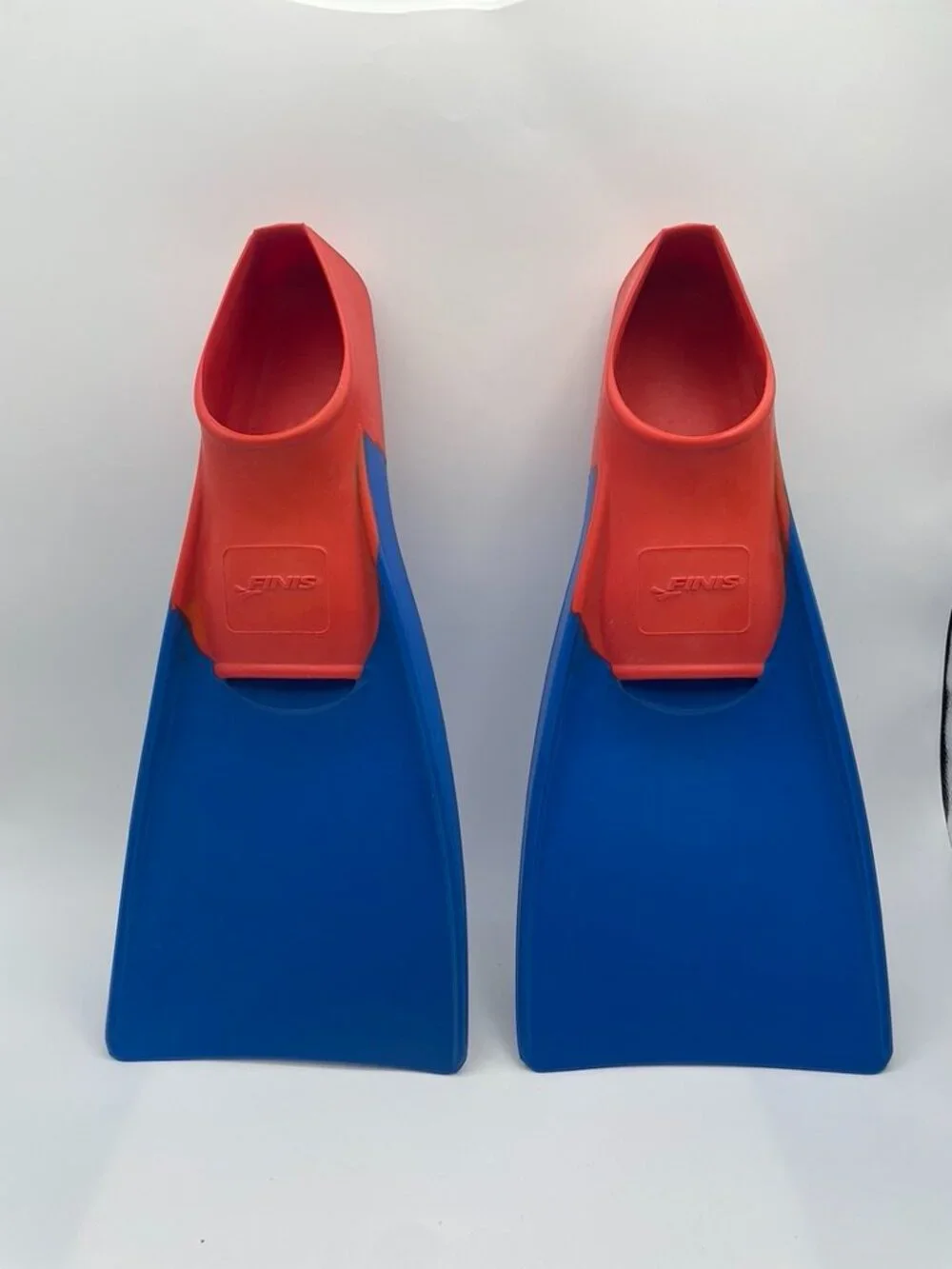 Finis Long Floating Red Blue Swim Fins Swimming Snorkeling Sz US 5 - 7