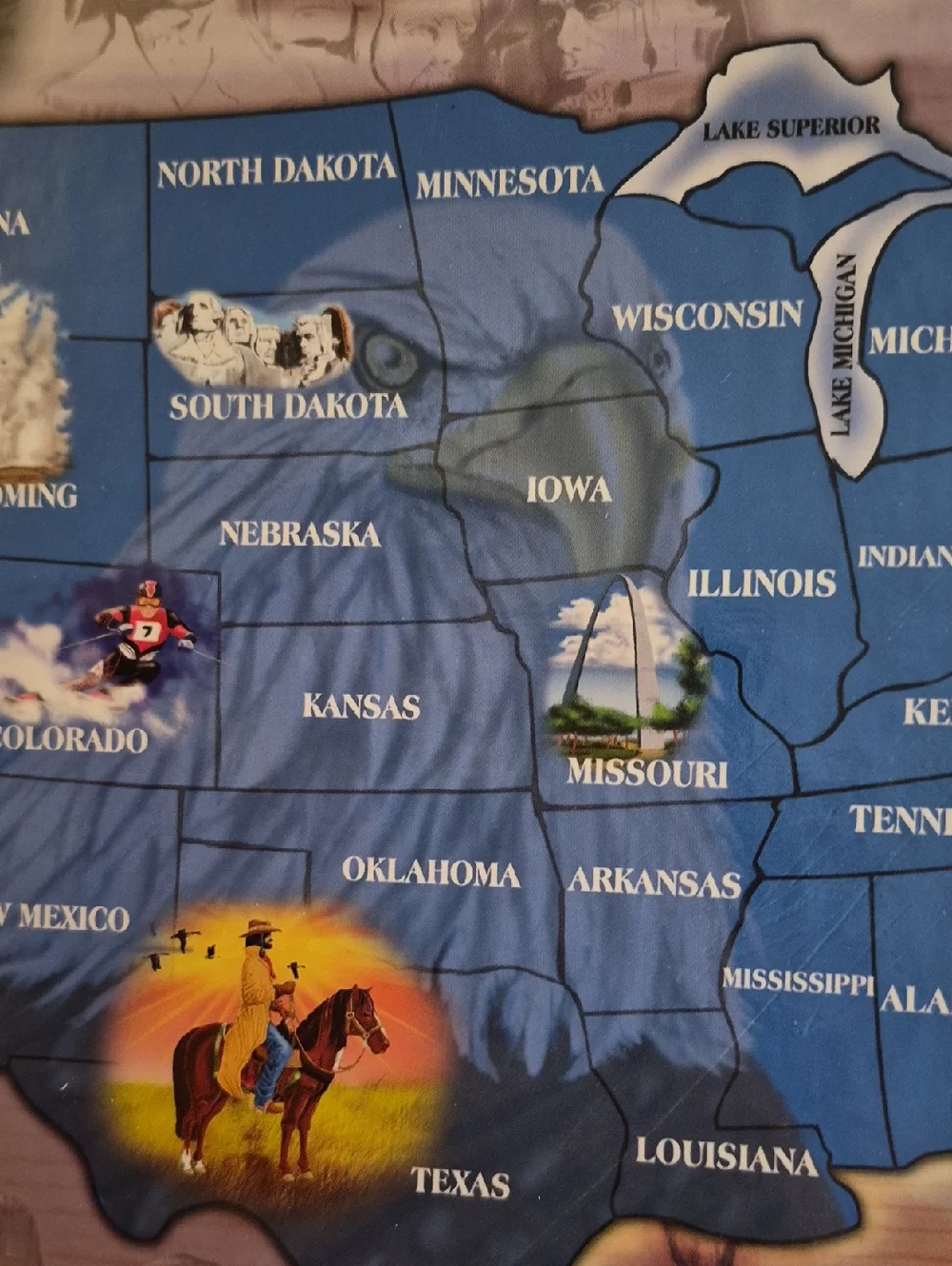 Melissa & Doug Blue United States Map 500-Piece Jigsaw Puzzle 19x27