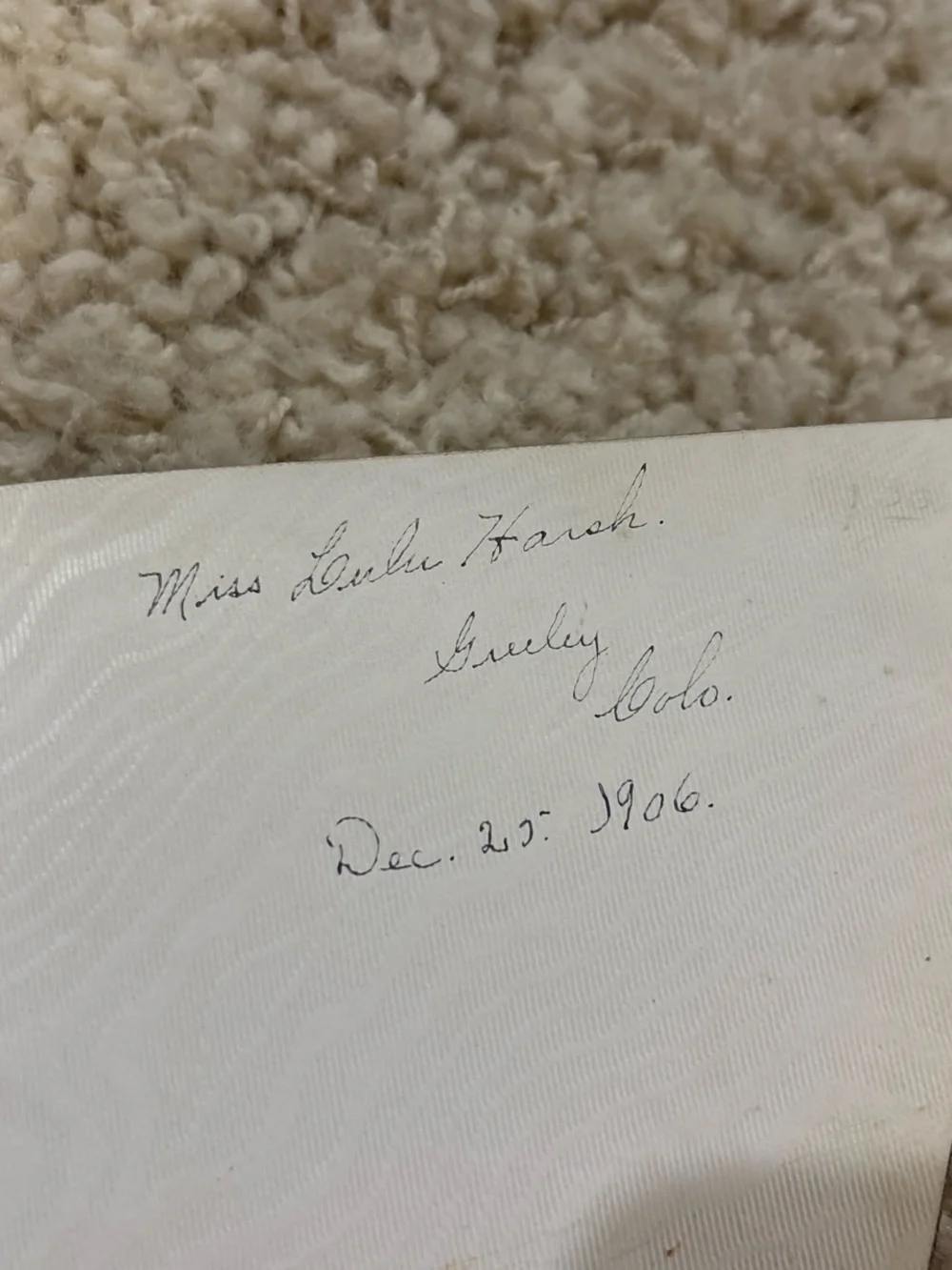 Antique Edwardian Autograph Album Notebook 1904-1908 Embossed Celluloid Cover
