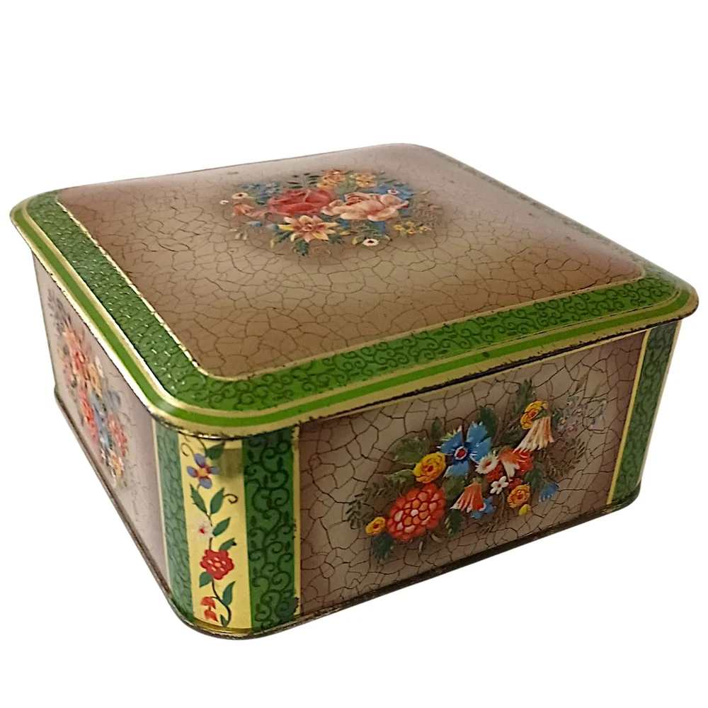 Vintage tin container
