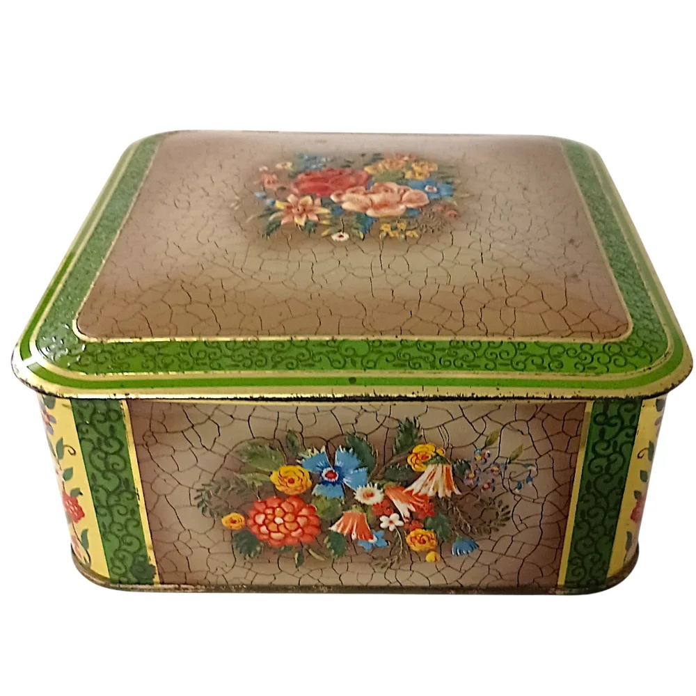 Vintage tin container