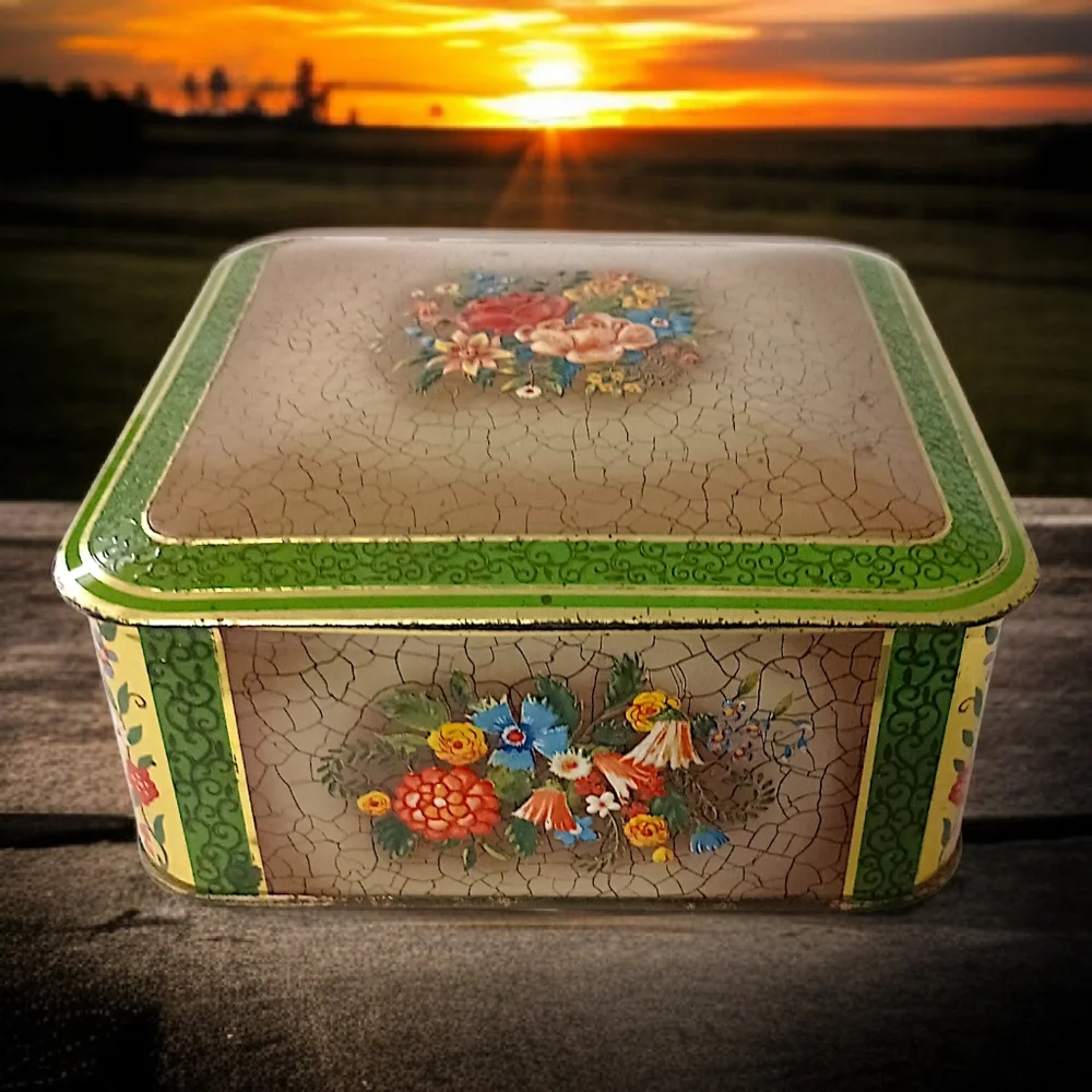 Vintage tin container