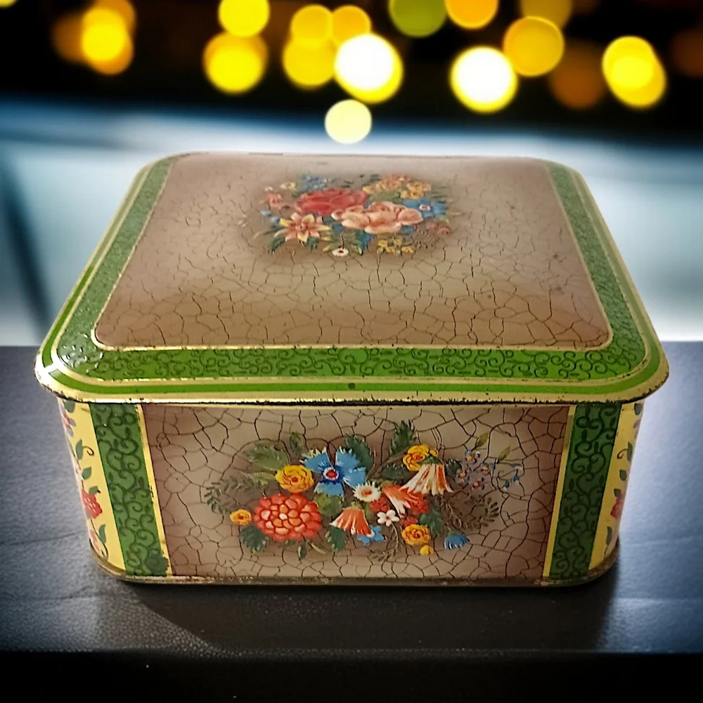Vintage tin container
