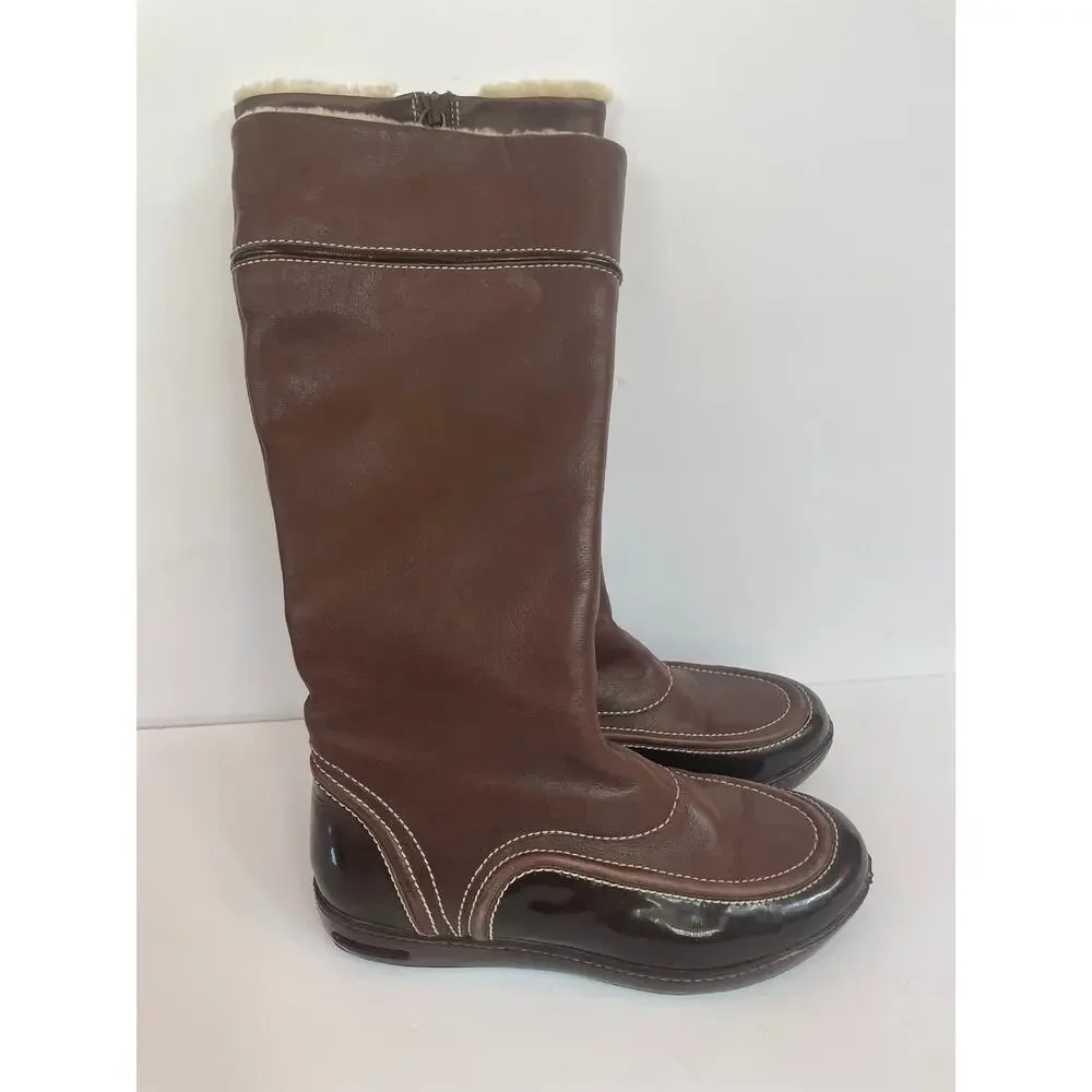 Cole Haan‎ Nike Air Waterproof Boot Brown Size 6.5, Lined