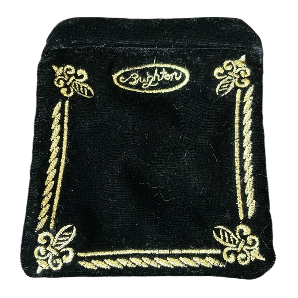 Brighton Black Velvet‎ Dust Bag Gold Embroidery