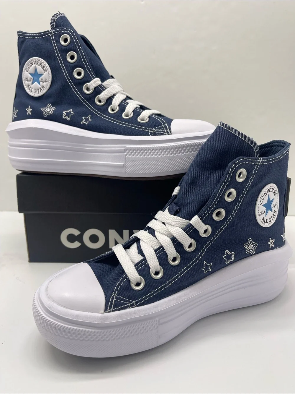 Converse WMNS CTAS MOVE HI NAVY/NAVY/WHITE A15571C Platform Sneakers