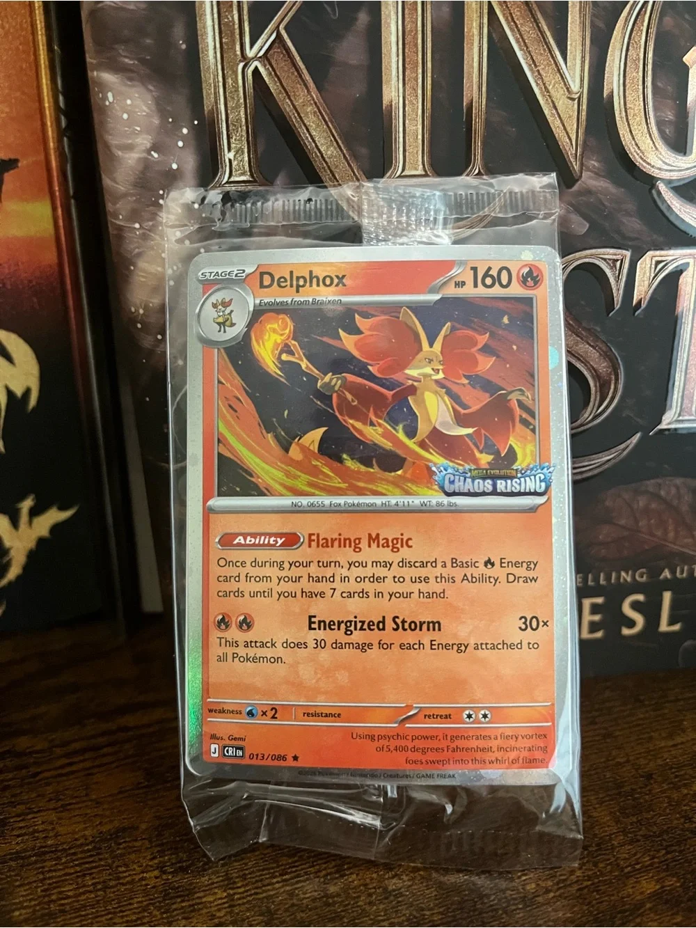 Delphox Pokemon Card Chaos Rising Promo Stamped 013/086