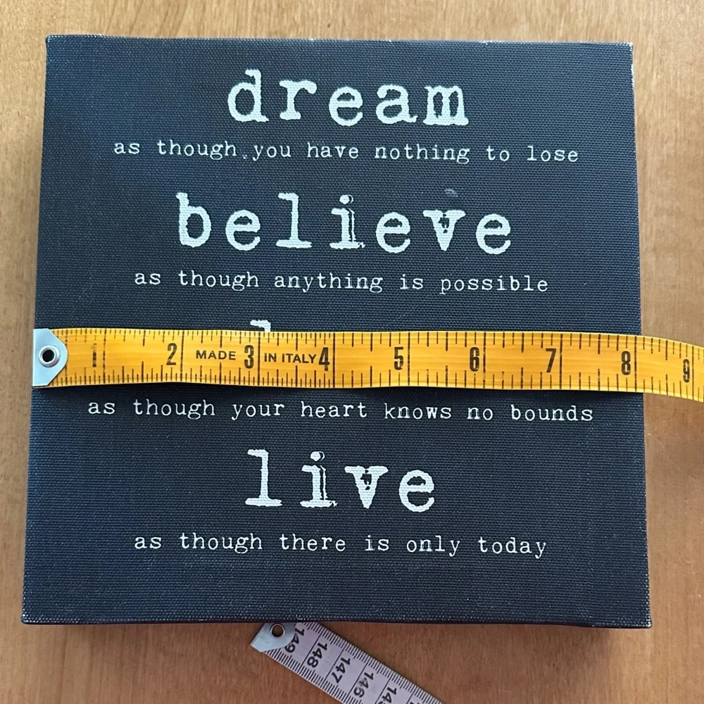 Motivational Dream Believe Love Live Canvas Art