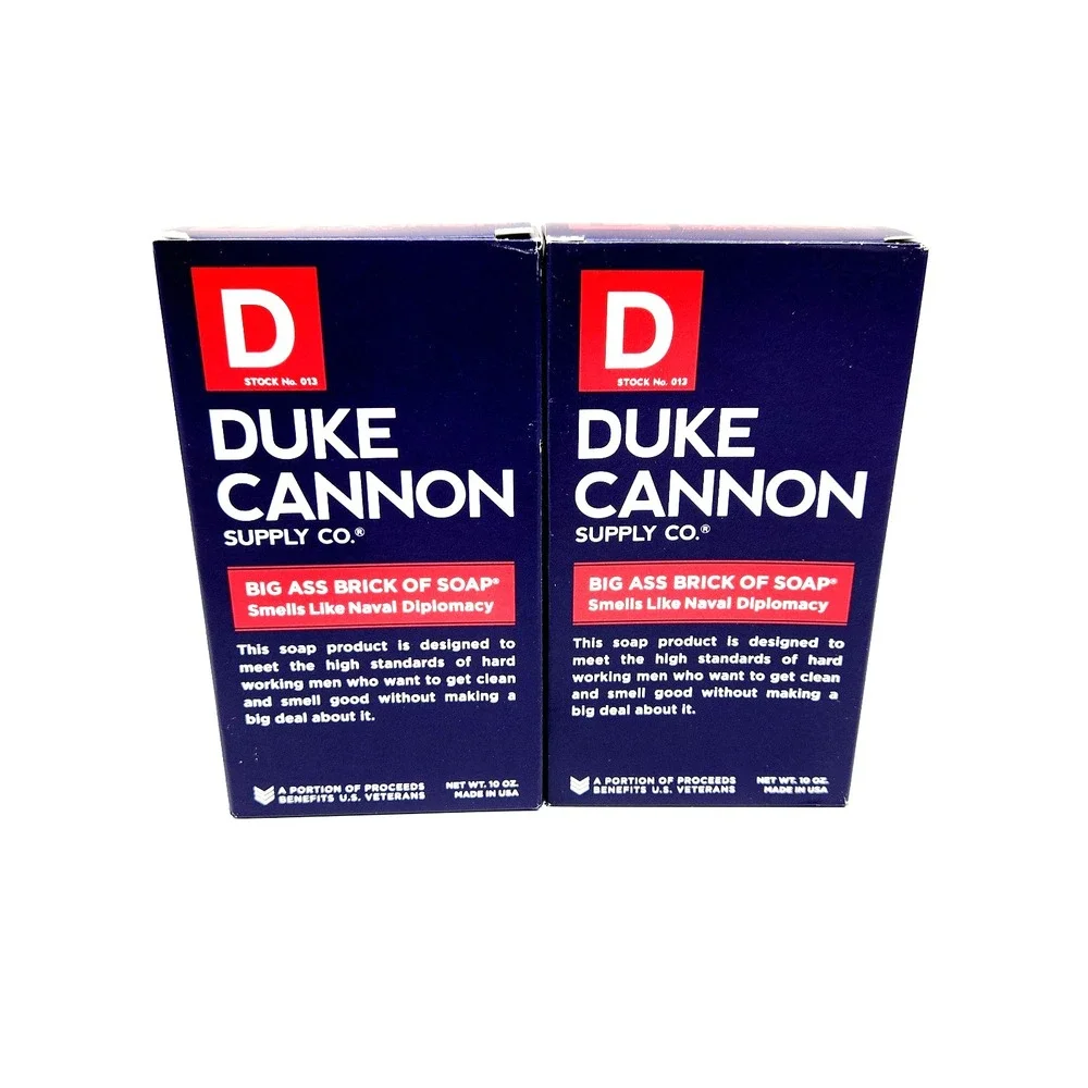 Duke Cannon Big Brick Soap WWII Naval Diplomacy 10oz Men's‎ Bar Soap 2 Pack