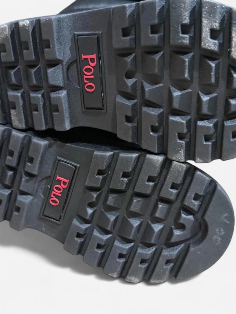 Polo by Ralph Lauren Black Outsole Boots with Red Logo