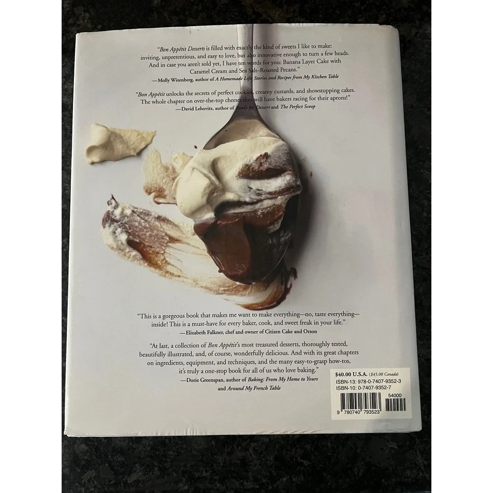 Bon Appetit‎ Desserts Cookbook Barbara Fairchild Sweet Wonderful Recipes 2010